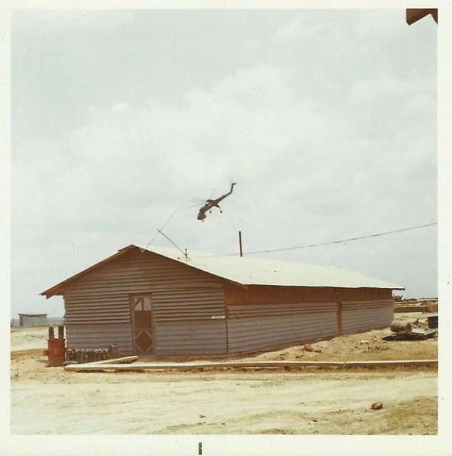 Sky crane leaving Cu Chi.